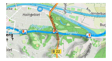 Itinéraires sur la carte - sports d&#39;eaux vives