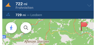 Marqueurs de carte sur le widget de la barre supérieure