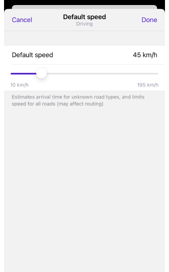 Paramètres de navigation