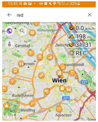 Recherche POI Android