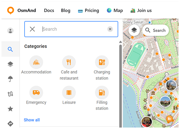 Options de recherche