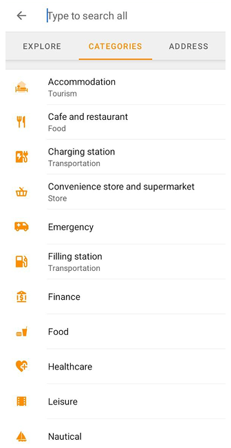 Recherche POI Android