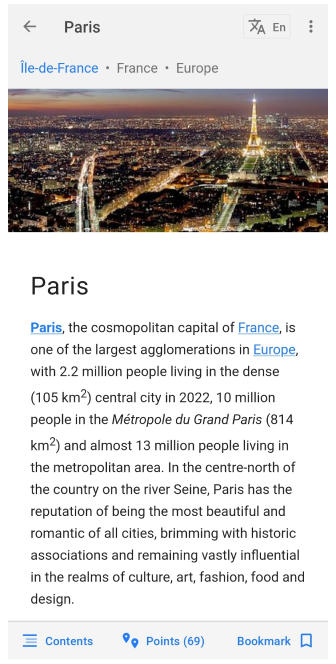 Article des guides de voyage