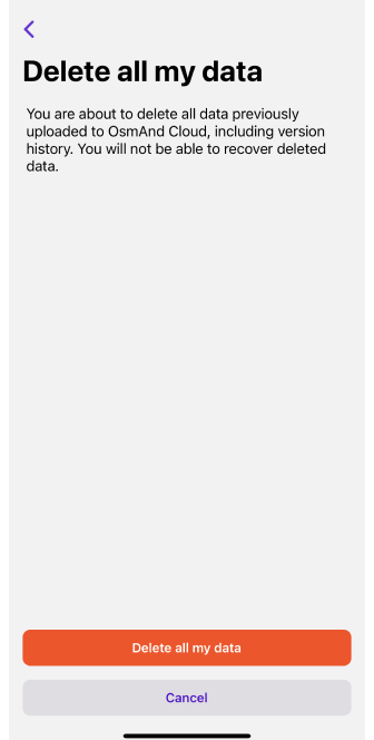 Modifiche OsmAnd Cloud