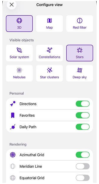 Configura vista