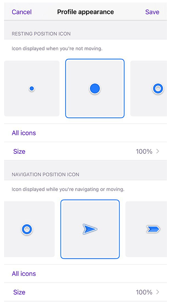 Aspetto La mia posizione