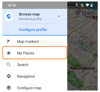 I miei luoghi preferiti Android