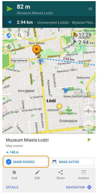 Superare un marcatore Android 1