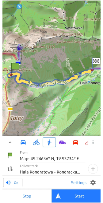 Percorsi sul terreno