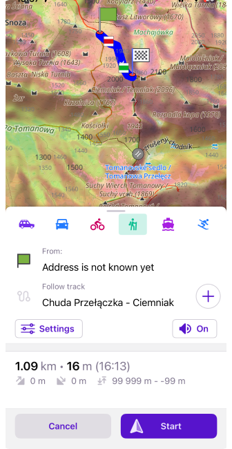 Percorsi sul terreno