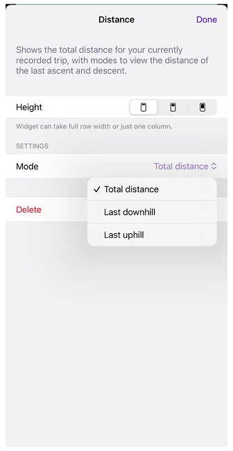Widget Registrazione tracce