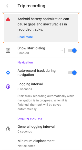Track op de kaart iOS