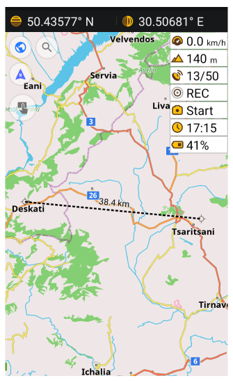 Schermconfiguratievoorbeeld Android