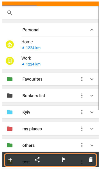 Favorietenacties android