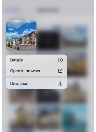 iOS - Contextmenu-opties