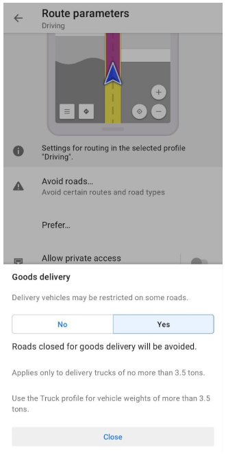 Goederenlevering Android