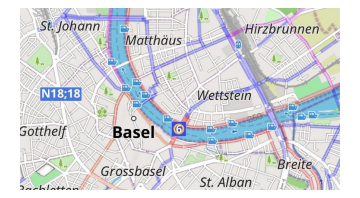 Kaart wegstijl bleek