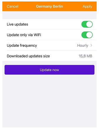 Kaartenmenu OsmAnd live bewerken iOS