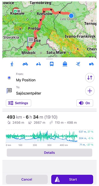 Navigatiescherm iOS 3