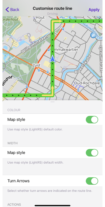 Navigatie-instellingen