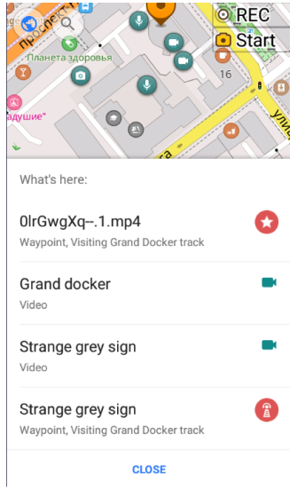 Notities en waypoints op de kaart