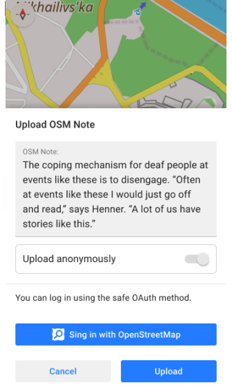 OSM-notitie openen Android