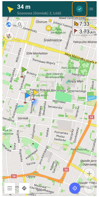 Markering passeren Android 2
