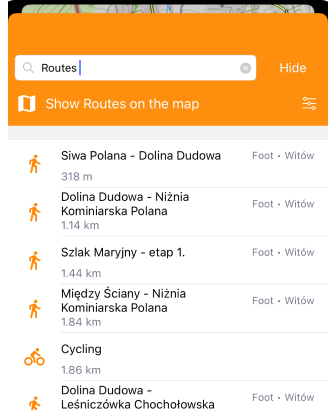 Routes on the ground