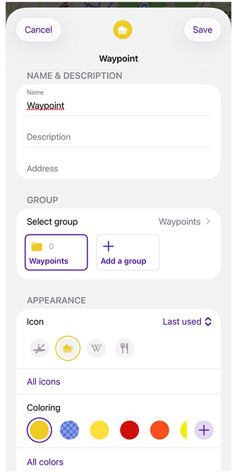 Planowanie trasy ios