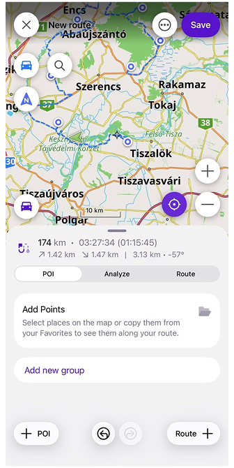 Planowanie trasy ios