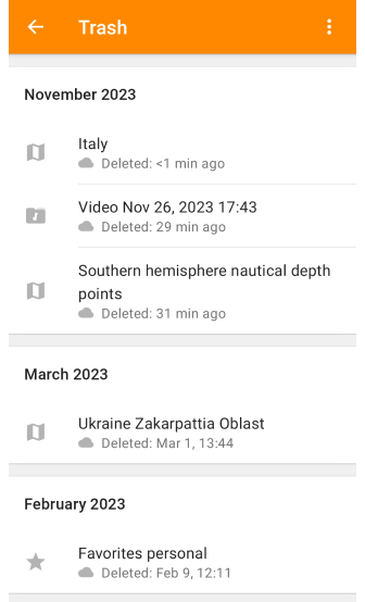 Kosz w Chmurze OsmAnd