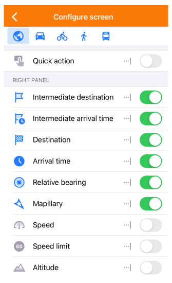 Konfiguruj ekran iOS