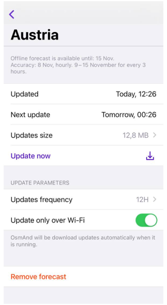 Wtyczka Pogoda na iOS