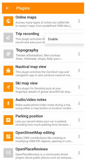 Włącz wtyczki Android
