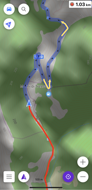 Nagrana trasa w systemie iOS