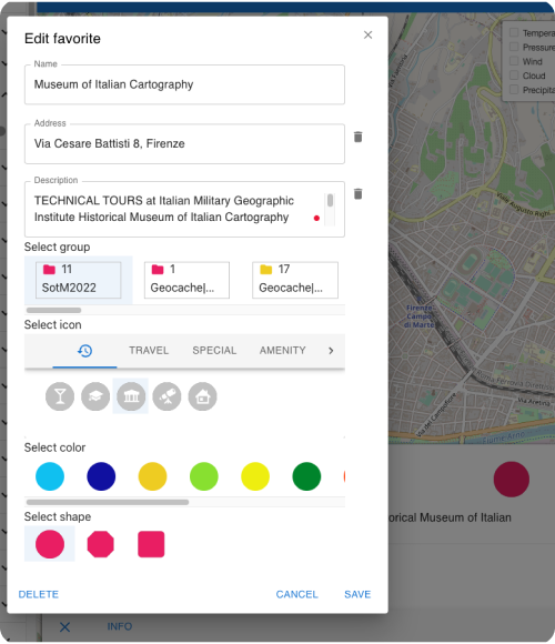 Dodawanie Ulubionych w OsmAnd Web
