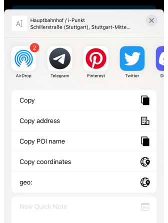 Ação Compartilhar iOS