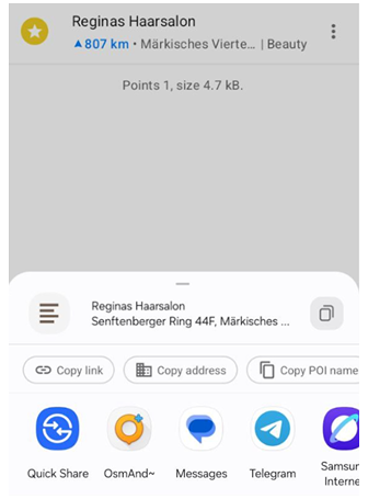 Ação Compartilhar Android