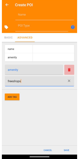Adicionar tag POI Android