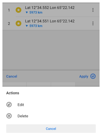 Entrada de coordenadas salvar ponto Android 2