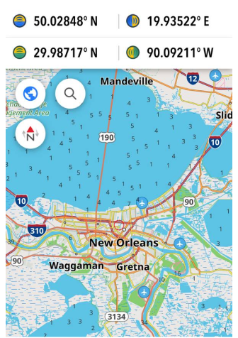 Widget de coordenadas iOS
