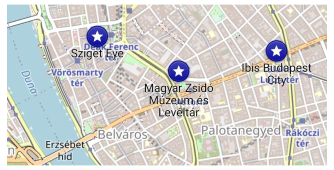 Camada de rótulos de favoritos