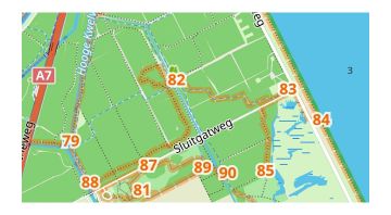 Rotas do mapa - redes de nós de caminhada