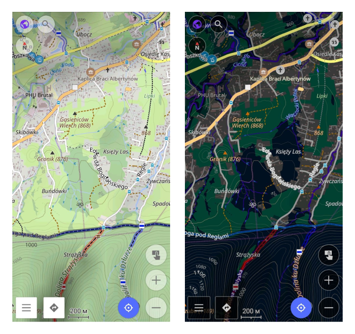 Estilo de mapa de vista de passeio