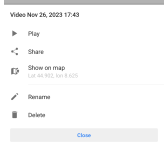 Menu de três pontos