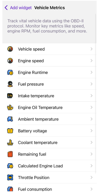 Configurações OBD