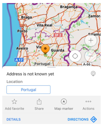 iOS&#39;ta vektör haritası seç