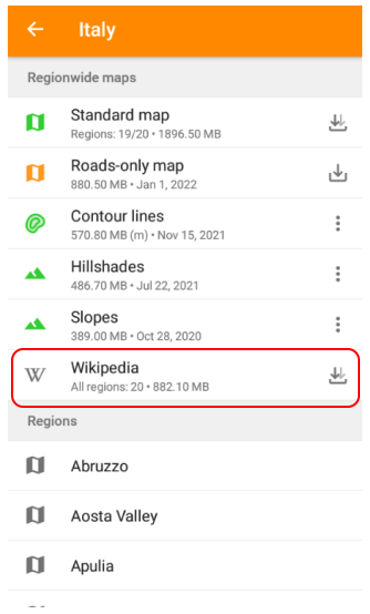 Android&#39;de Wikipedia İndir