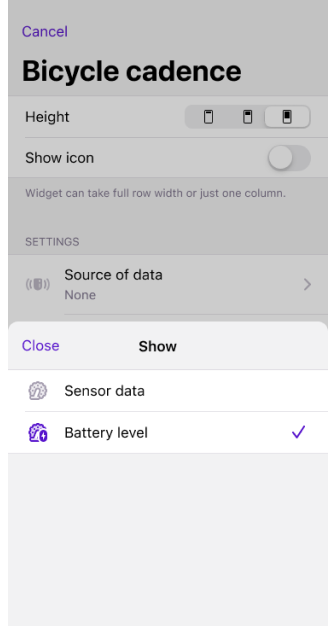 Harici sensörler widget&#39;ları iOS