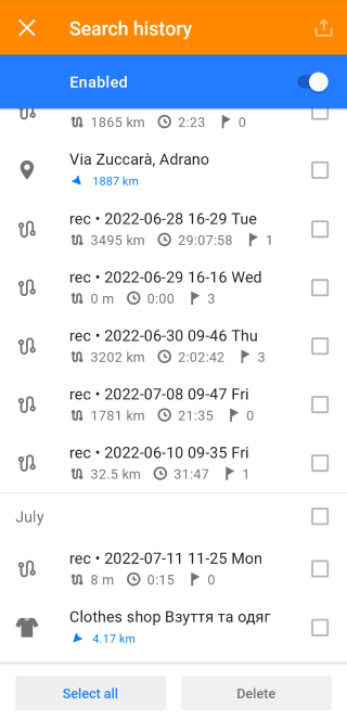 Genel Ayarlar Geçmiş Android